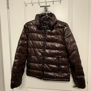 Aqua Chocolate Brown Puffer Jacket